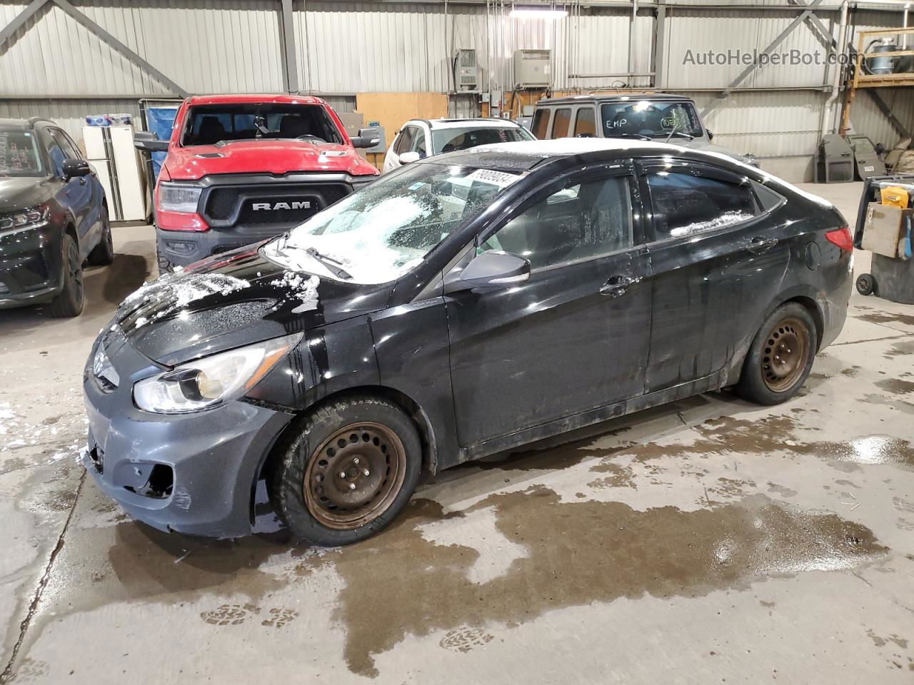 2013 Hyundai Accent Gls Black vin: KMHCU4AE0DU275719