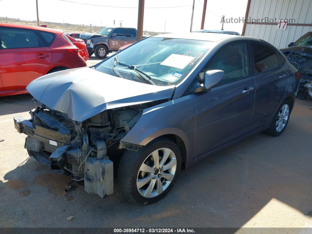 2014 Hyundai Accent Gls Gray vin: KMHCU4AE1EU624890