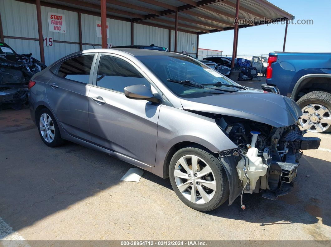 2014 Hyundai Accent Gls Gray vin: KMHCU4AE1EU624890