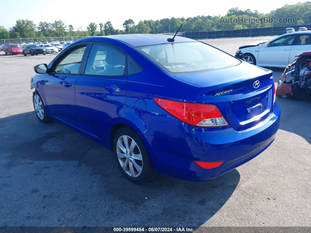 2014 Hyundai Accent Gls Blue vin: KMHCU4AE2EU763636