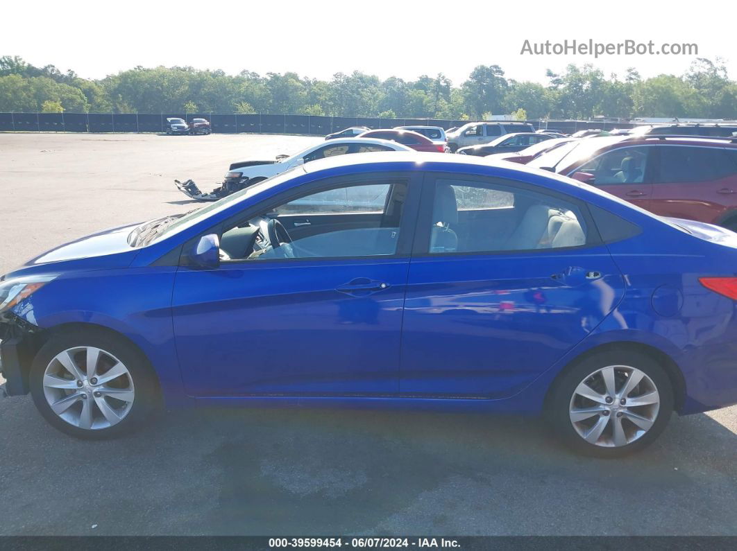 2014 Hyundai Accent Gls Синий vin: KMHCU4AE2EU763636