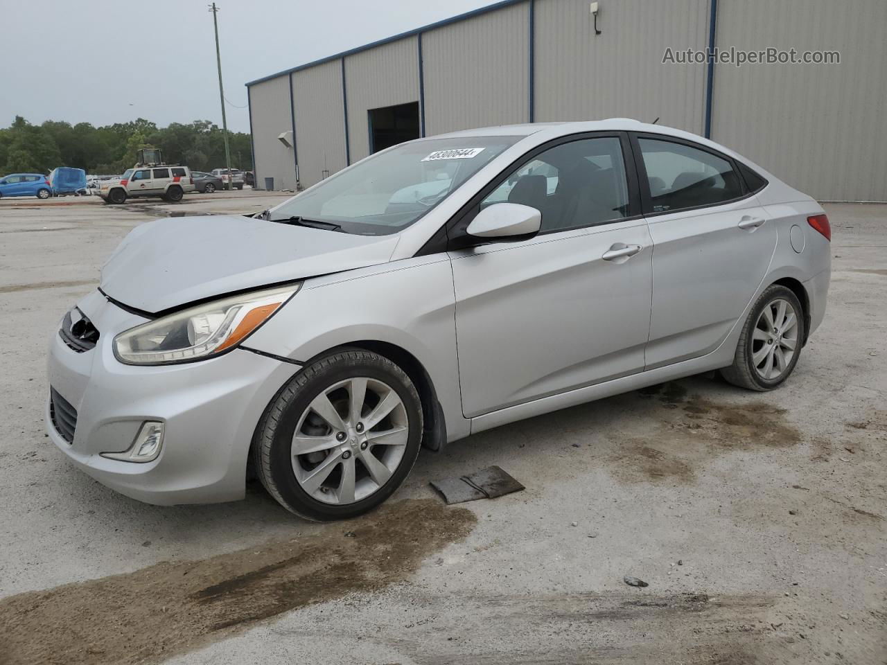 2014 Hyundai Accent Gls Silver vin: KMHCU4AE3EU767002