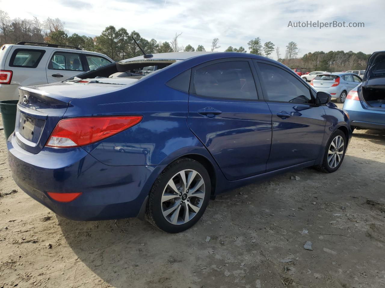 2016 Hyundai Accent Se Синий vin: KMHCU4AE3GU046763