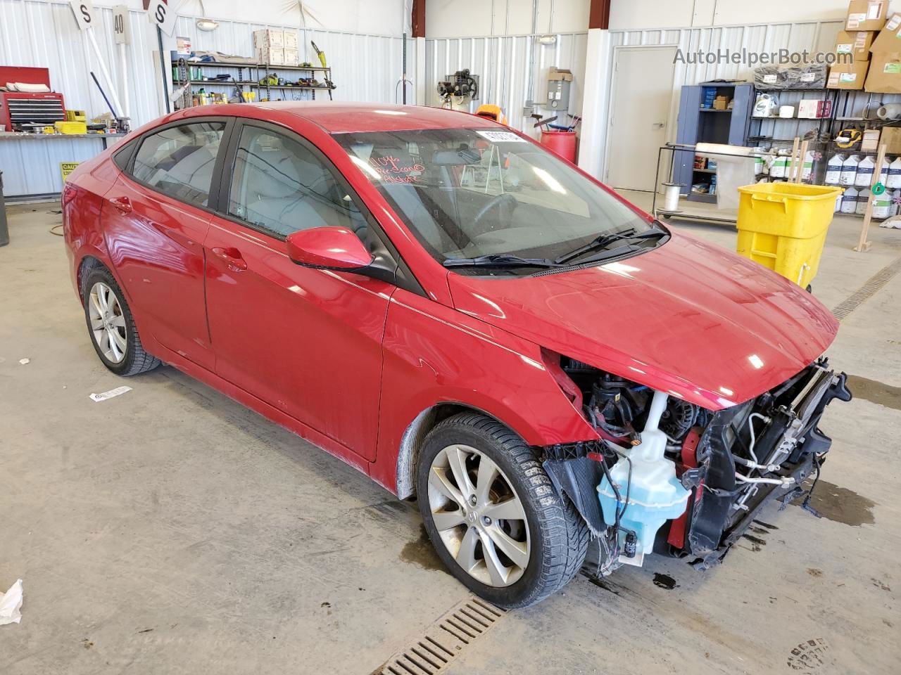 2014 Hyundai Accent Gls Red vin: KMHCU4AE4EU598334