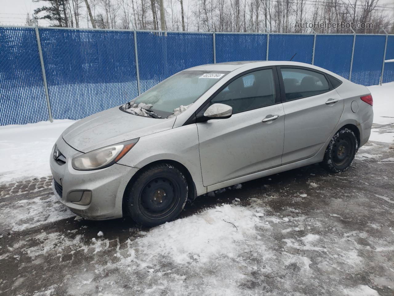 2013 Hyundai Accent Gls Серебряный vin: KMHCU4AE5DU289261