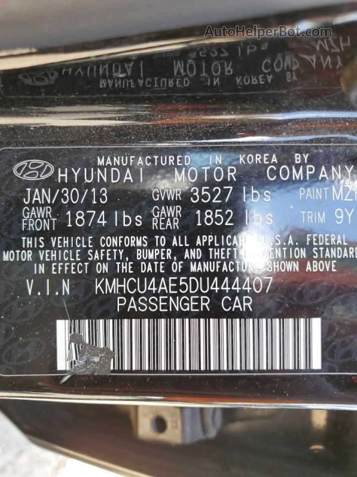 2013 Hyundai Accent Gls Черный vin: KMHCU4AE5DU444407