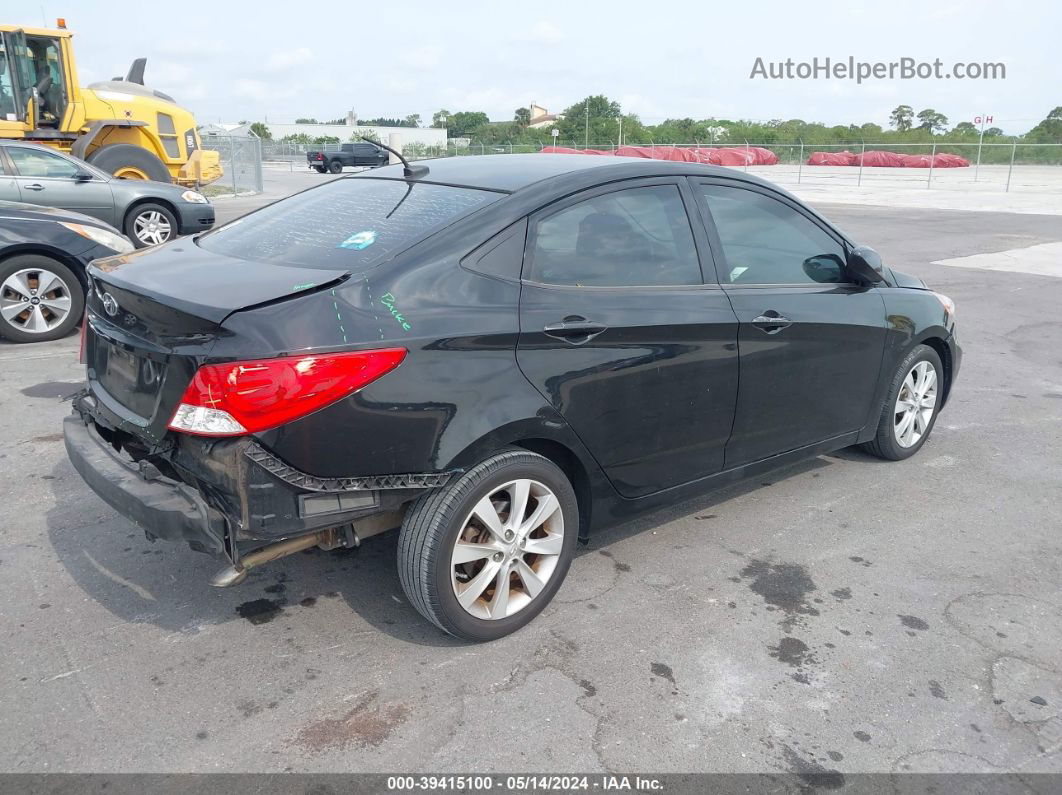 2013 Hyundai Accent Gls Black vin: KMHCU4AE5DU579421