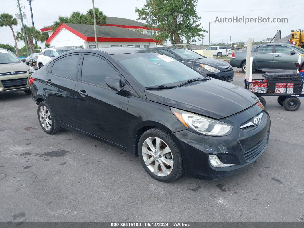 2013 Hyundai Accent Gls Black vin: KMHCU4AE5DU579421