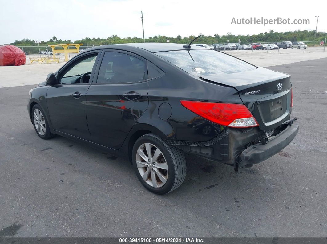 2013 Hyundai Accent Gls Black vin: KMHCU4AE5DU579421