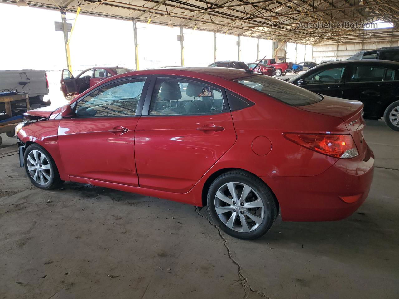 2014 Hyundai Accent Gls Red vin: KMHCU4AE5EU741257