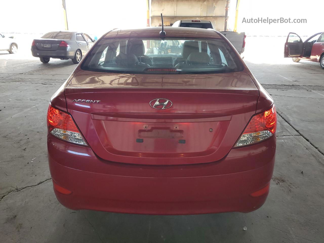 2014 Hyundai Accent Gls Red vin: KMHCU4AE5EU741257