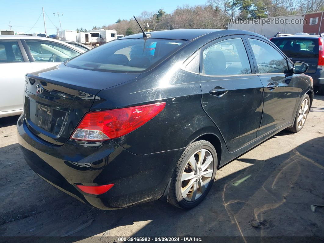 2014 Hyundai Accent Gls Black vin: KMHCU4AE5EU748144