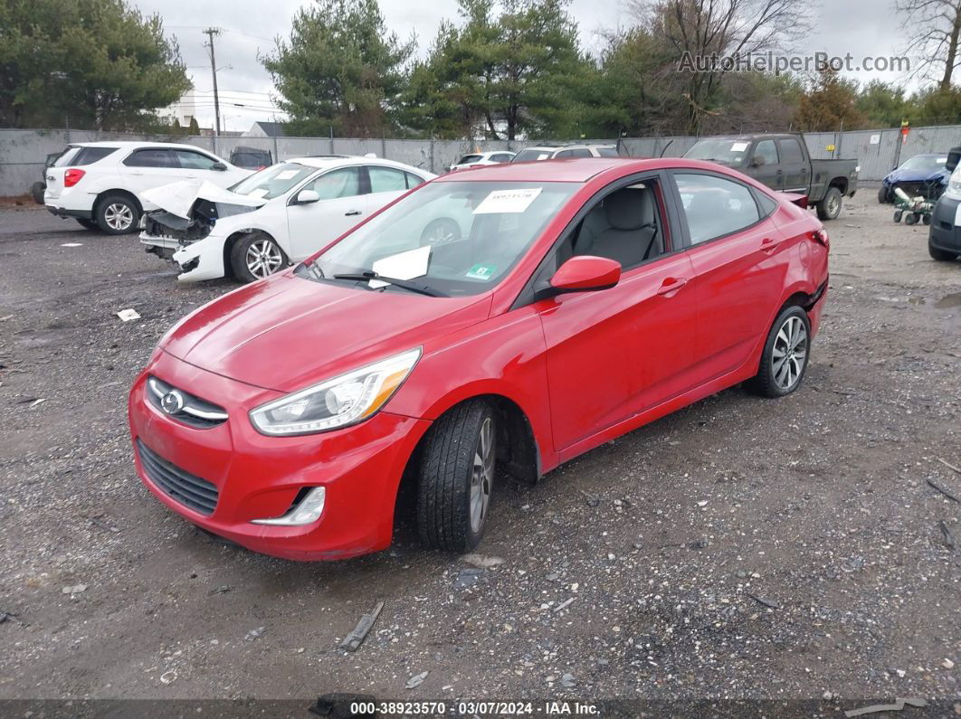 2015 Hyundai Accent Gls Red vin: KMHCU4AE5FU924501