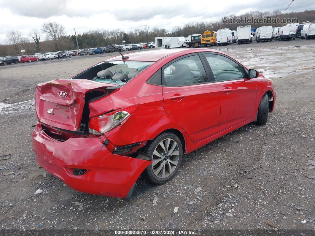 2015 Hyundai Accent Gls Red vin: KMHCU4AE5FU924501