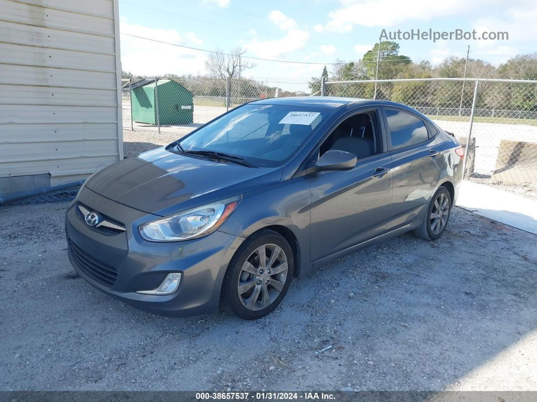 2013 Hyundai Accent Gls Gray vin: KMHCU4AE6DU277314