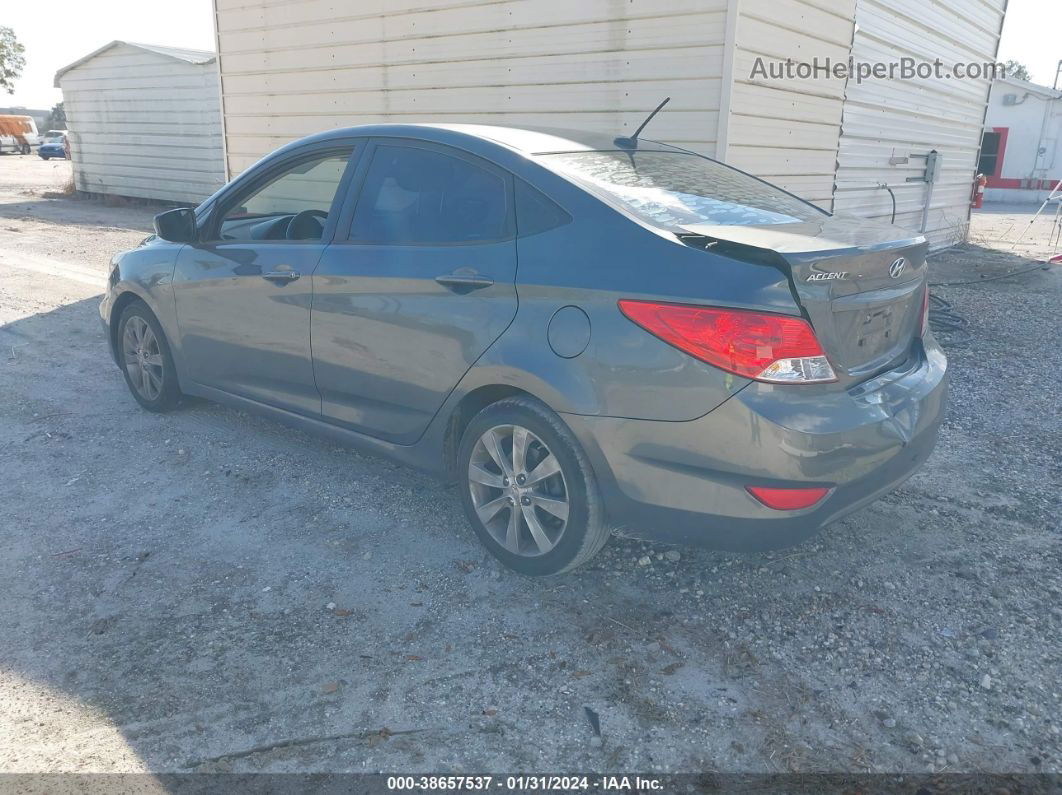 2013 Hyundai Accent Gls Gray vin: KMHCU4AE6DU277314