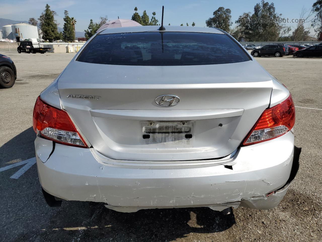 2013 Hyundai Accent Gls Silver vin: KMHCU4AE6DU315334