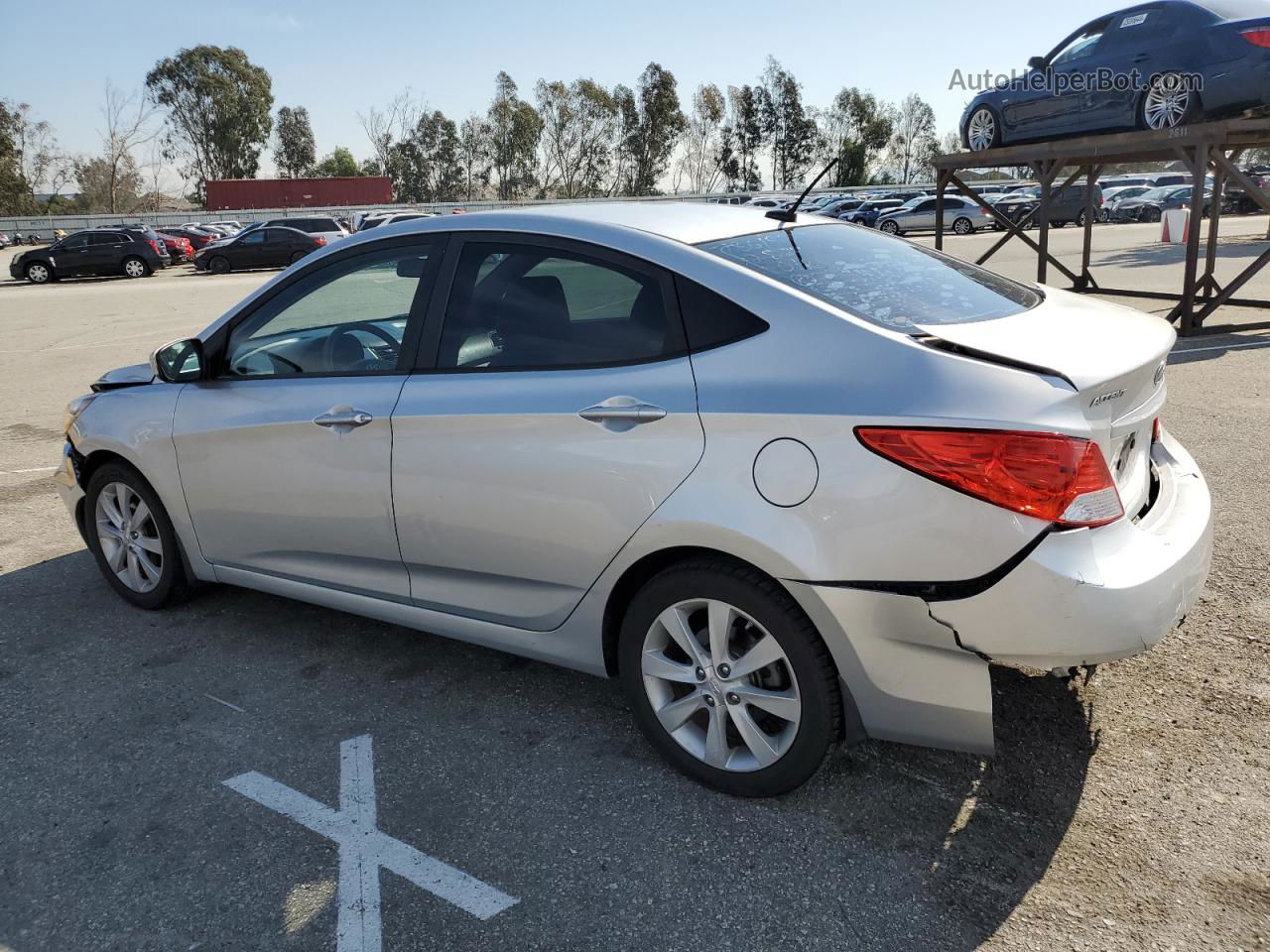 2013 Hyundai Accent Gls Silver vin: KMHCU4AE6DU315334