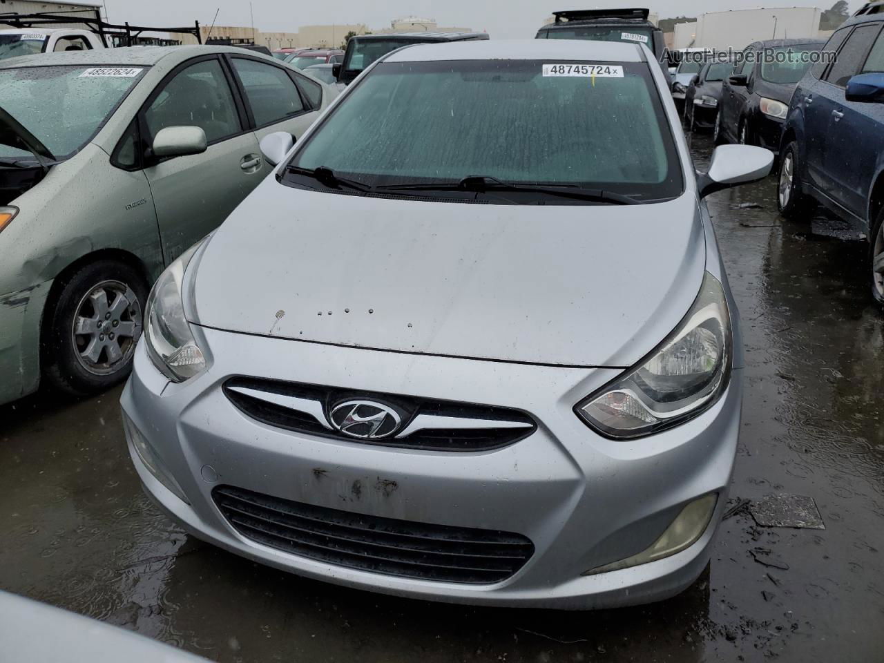 2013 Hyundai Accent Gls Silver vin: KMHCU4AE6DU434484