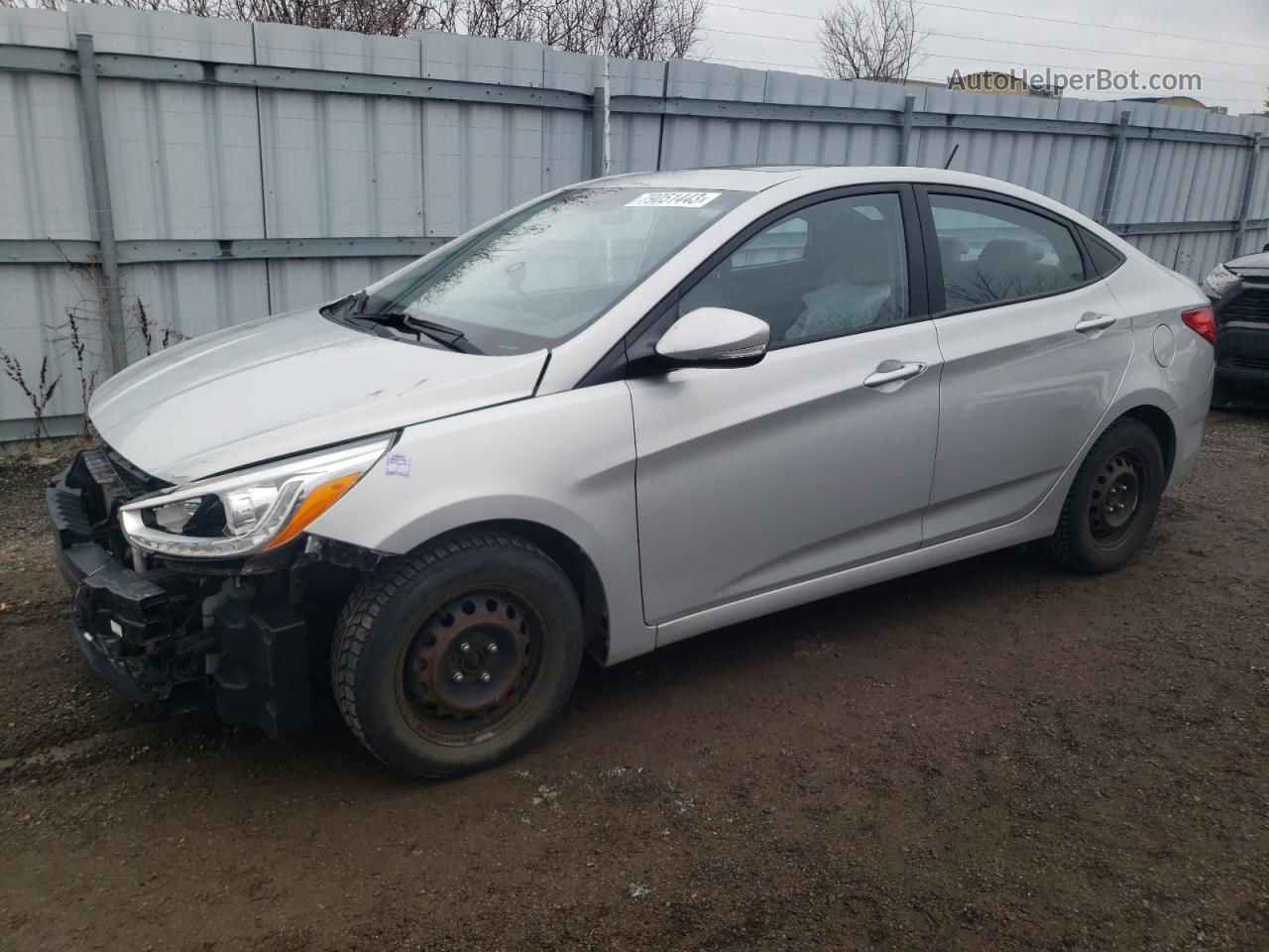 2015 Hyundai Accent Gls Silver vin: KMHCU4AE6FU877883