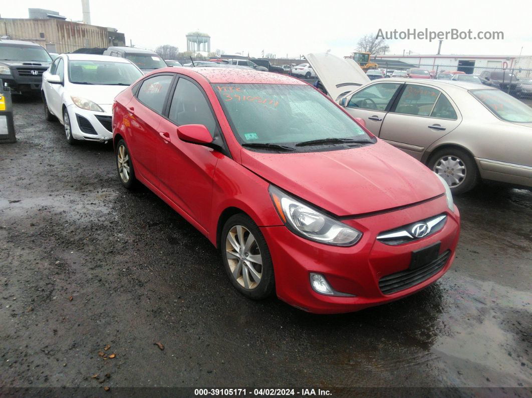 2013 Hyundai Accent Gls Red vin: KMHCU4AE7DU583261