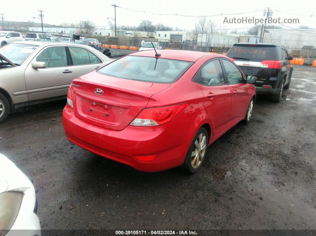 2013 Hyundai Accent Gls Red vin: KMHCU4AE7DU583261