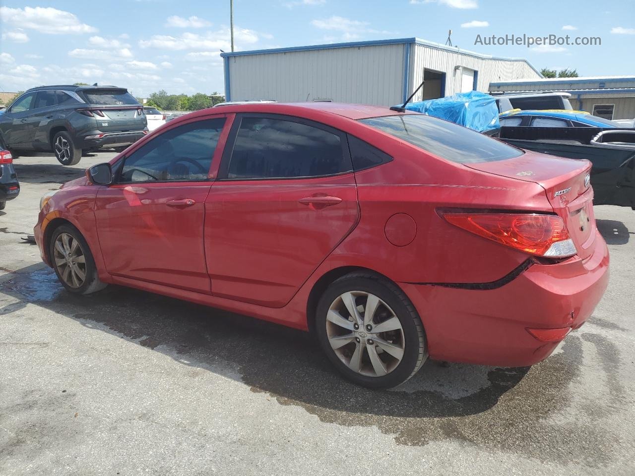 2014 Hyundai Accent Gls Red vin: KMHCU4AE7EU732656