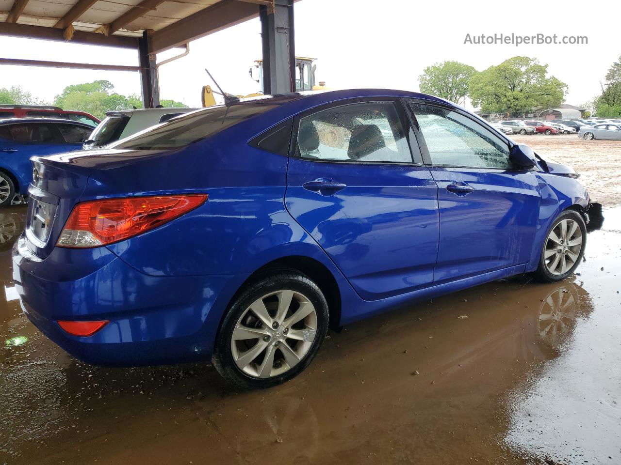 2014 Hyundai Accent Gls Blue vin: KMHCU4AE8EU622411