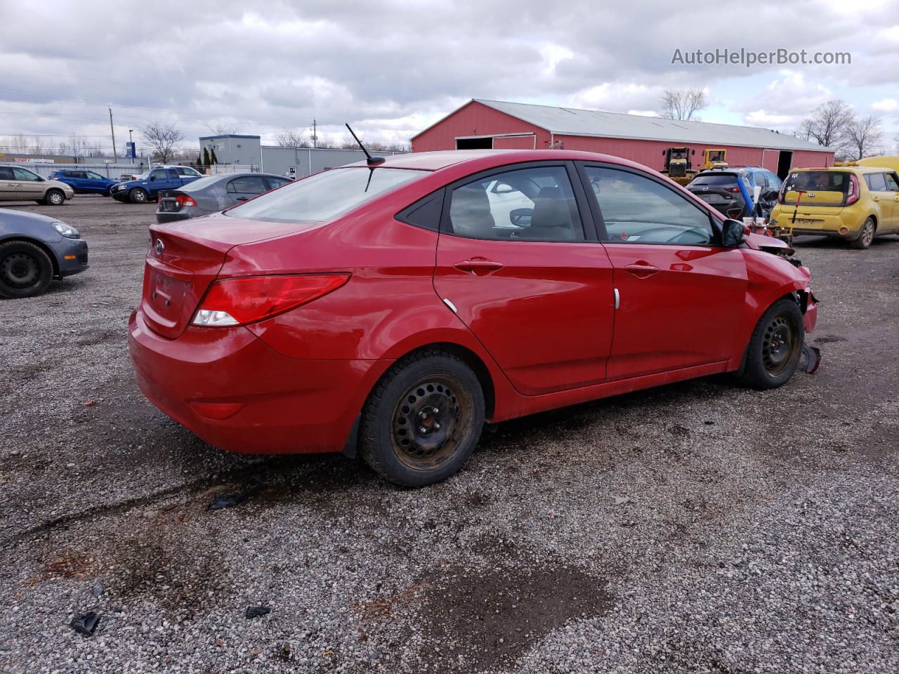 2015 Hyundai Accent Gls Red vin: KMHCU4AE9FU842691