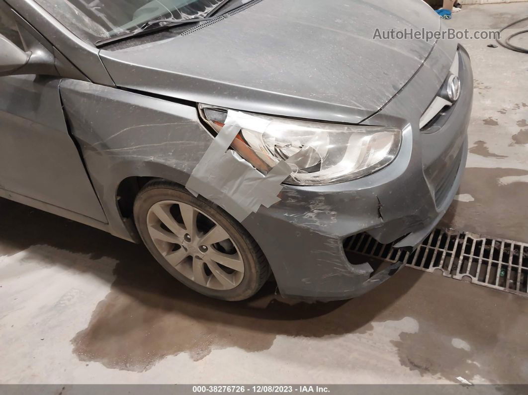 2013 Hyundai Accent Gls Gray vin: KMHCU4AEXDU365427