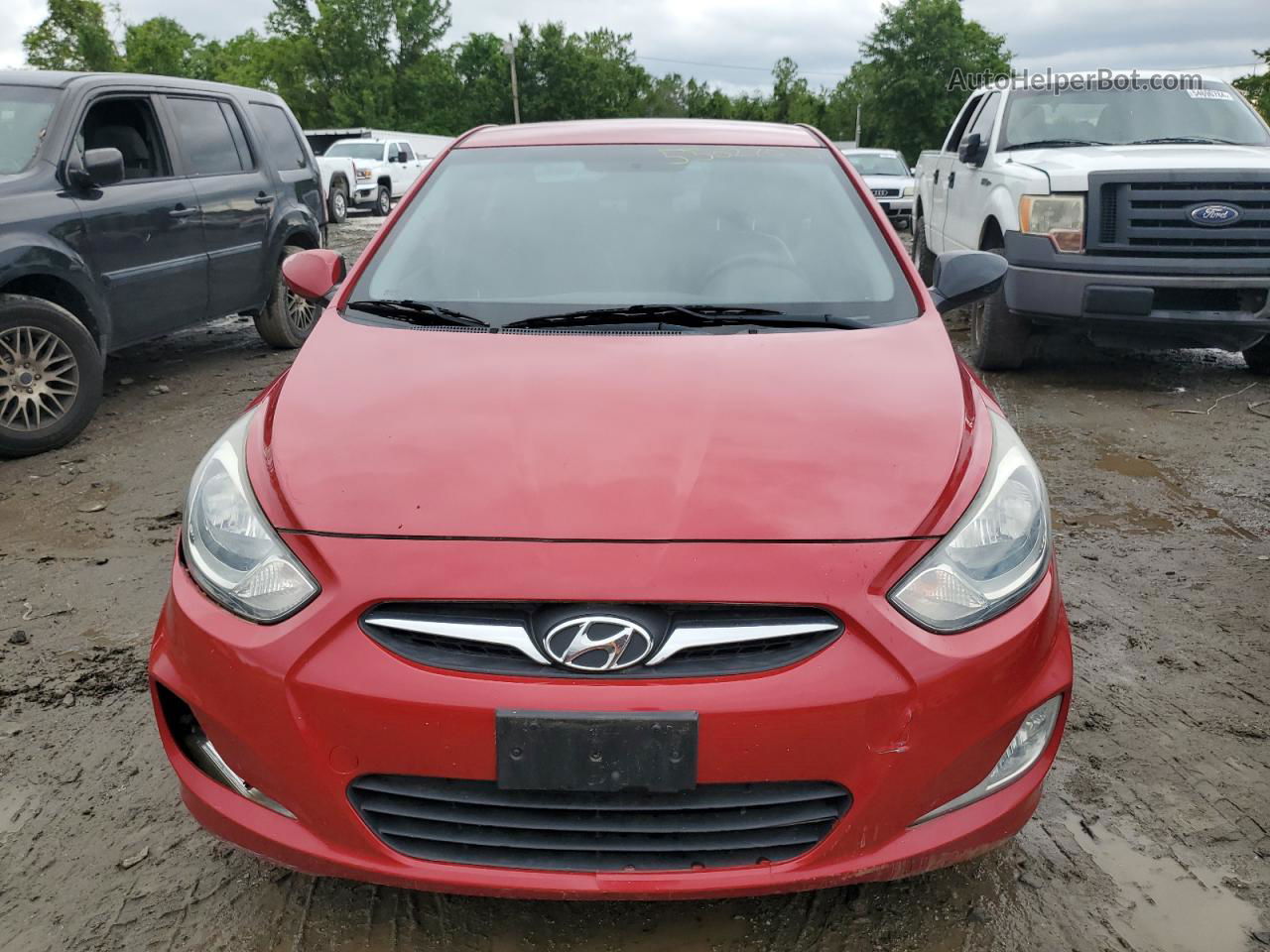 2013 Hyundai Accent Gls Red vin: KMHCU4AEXDU431250