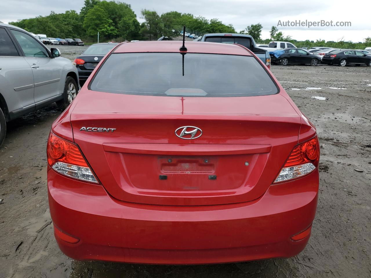 2013 Hyundai Accent Gls Red vin: KMHCU4AEXDU431250