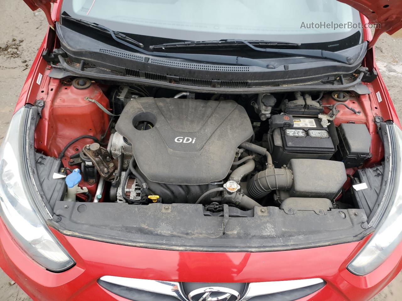 2013 Hyundai Accent Gls Red vin: KMHCU4AEXDU431250