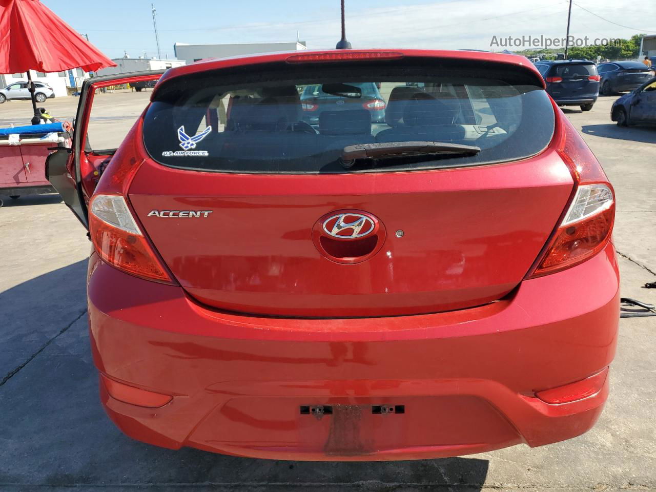 2013 Hyundai Accent Gls Red vin: KMHCU5AE3DU075813