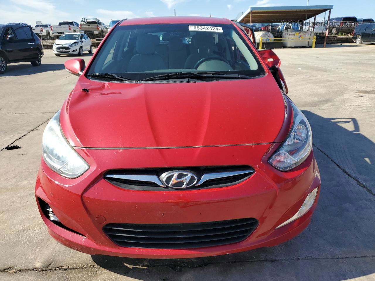 2013 Hyundai Accent Gls Red vin: KMHCU5AE3DU075813