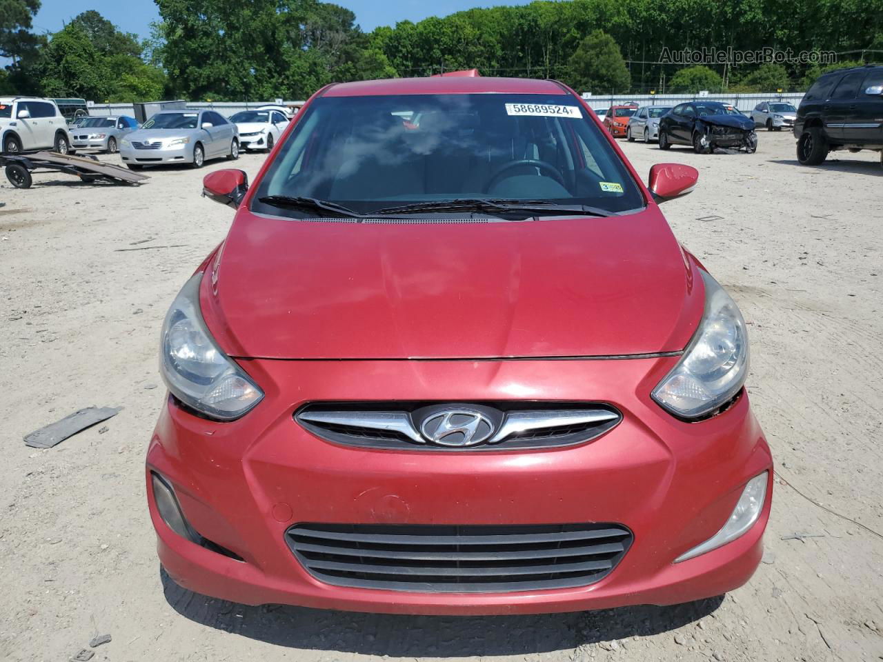 2013 Hyundai Accent Gls Red vin: KMHCU5AE3DU104677