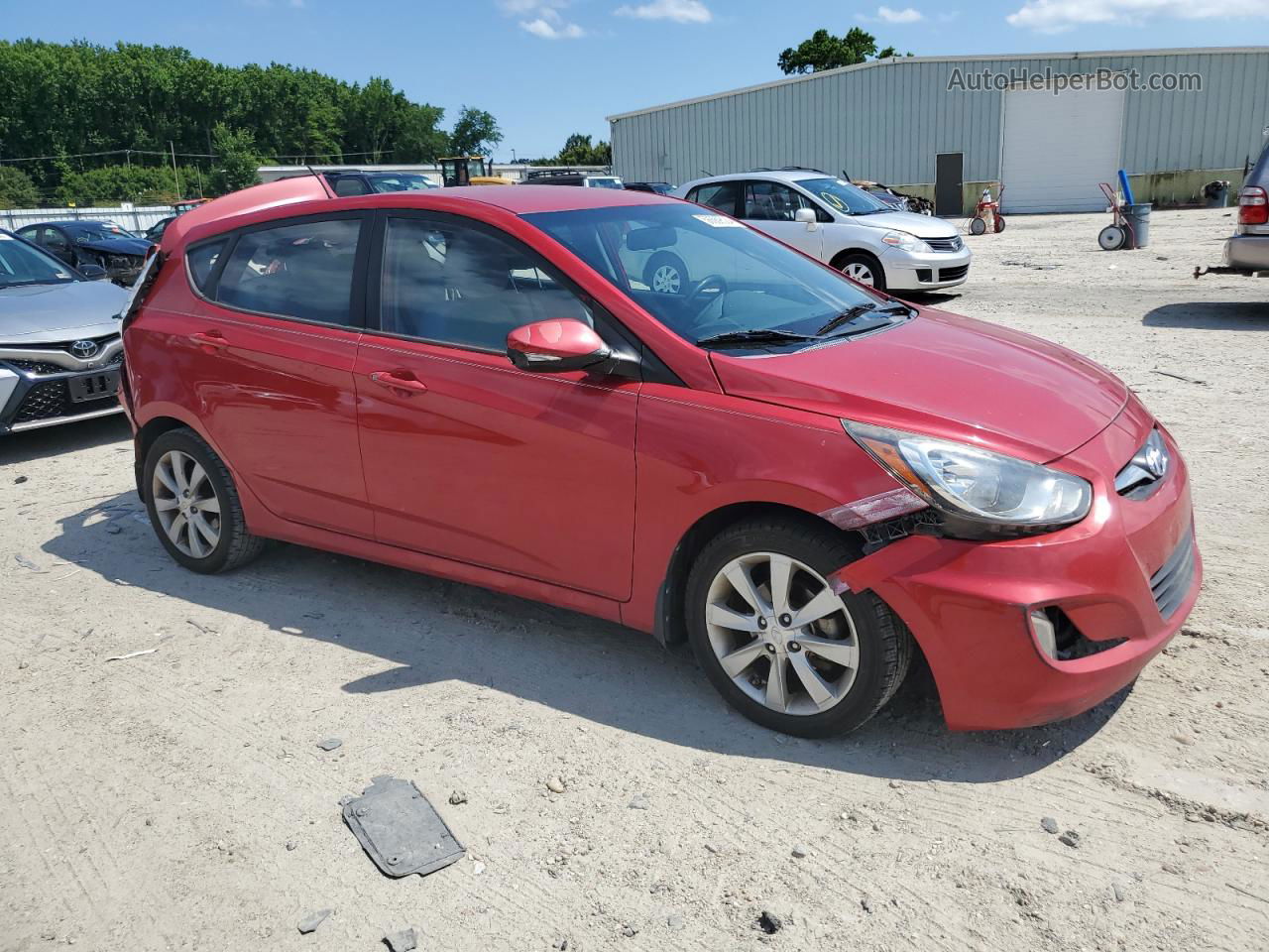 2013 Hyundai Accent Gls Red vin: KMHCU5AE3DU104677