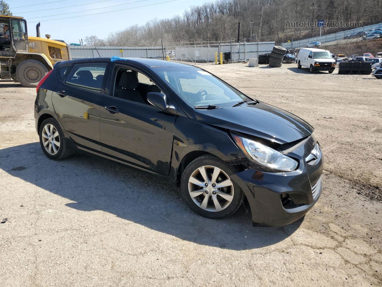 2013 Hyundai Accent Gls Black vin: KMHCU5AE3DU120393