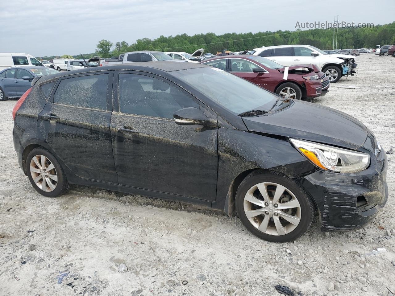 2014 Hyundai Accent Gls Black vin: KMHCU5AE3EU168820