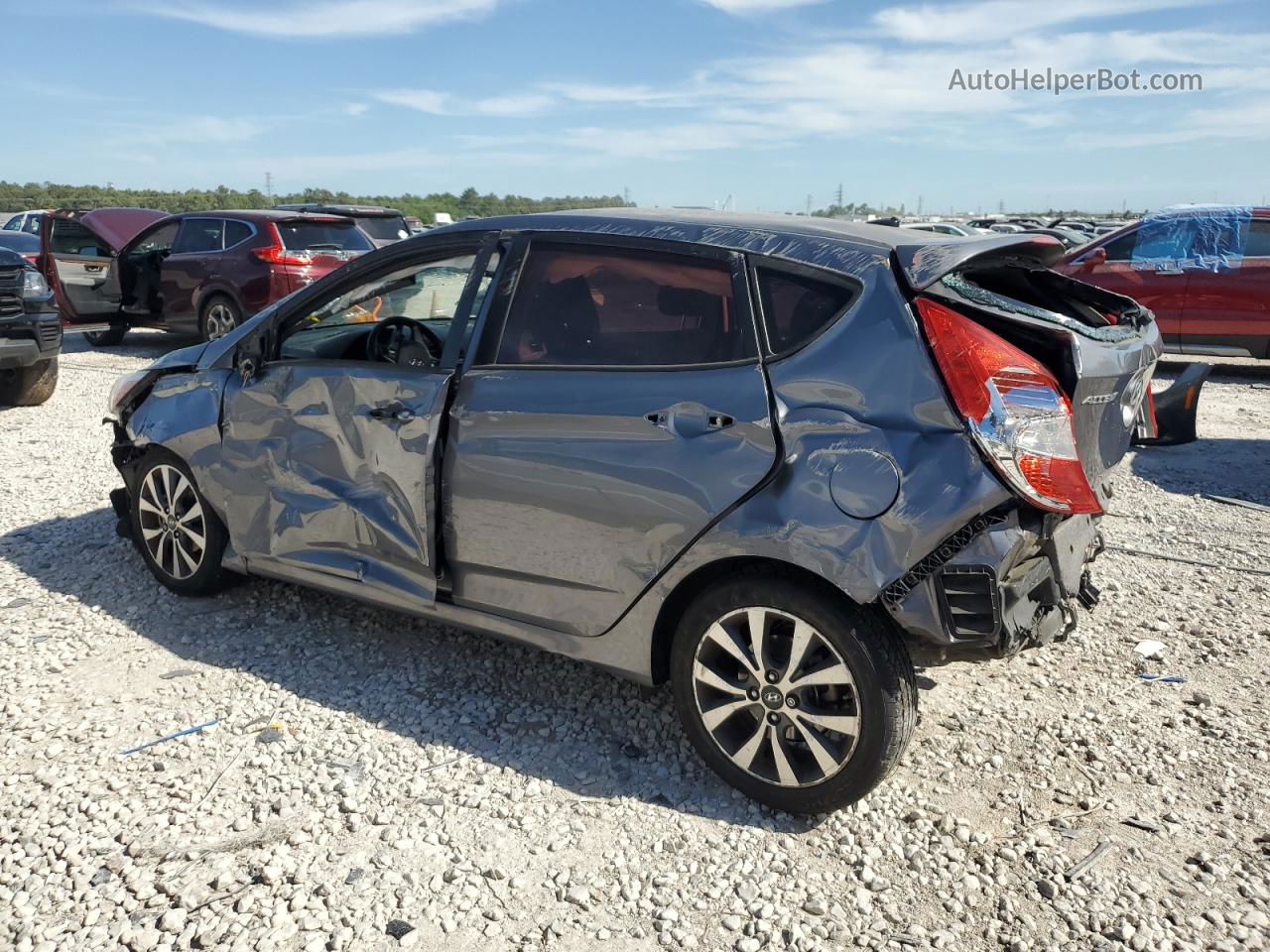 2015 Hyundai Accent Gls Серый vin: KMHCU5AE4FU231070