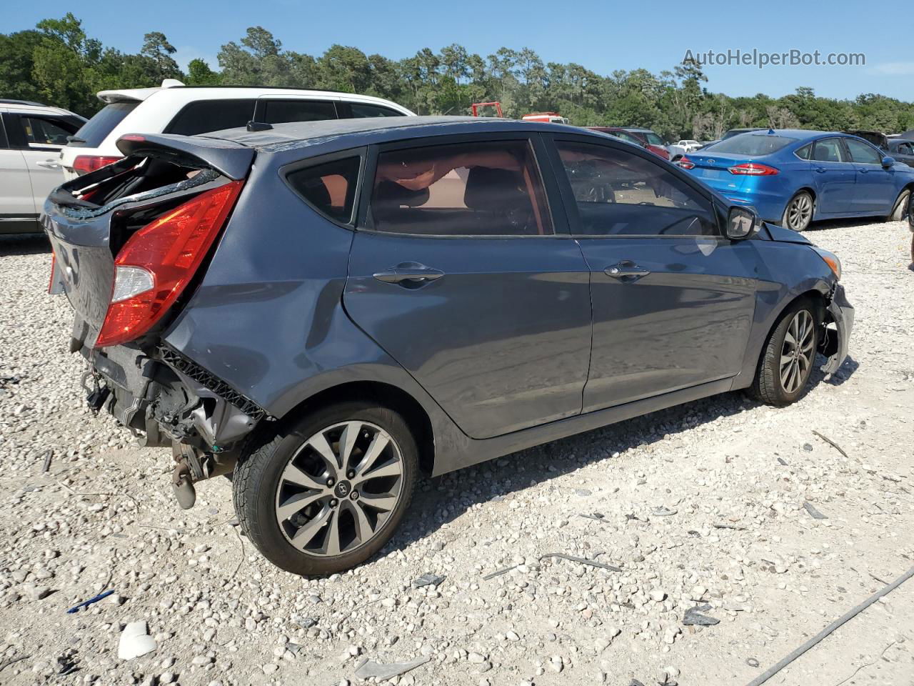 2015 Hyundai Accent Gls Серый vin: KMHCU5AE4FU231070