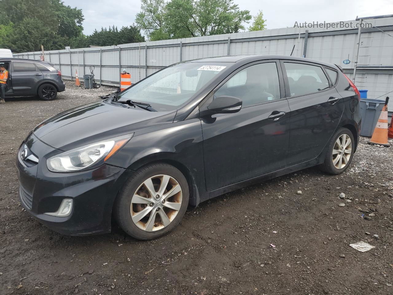 2013 Hyundai Accent Gls Black vin: KMHCU5AE6DU066507