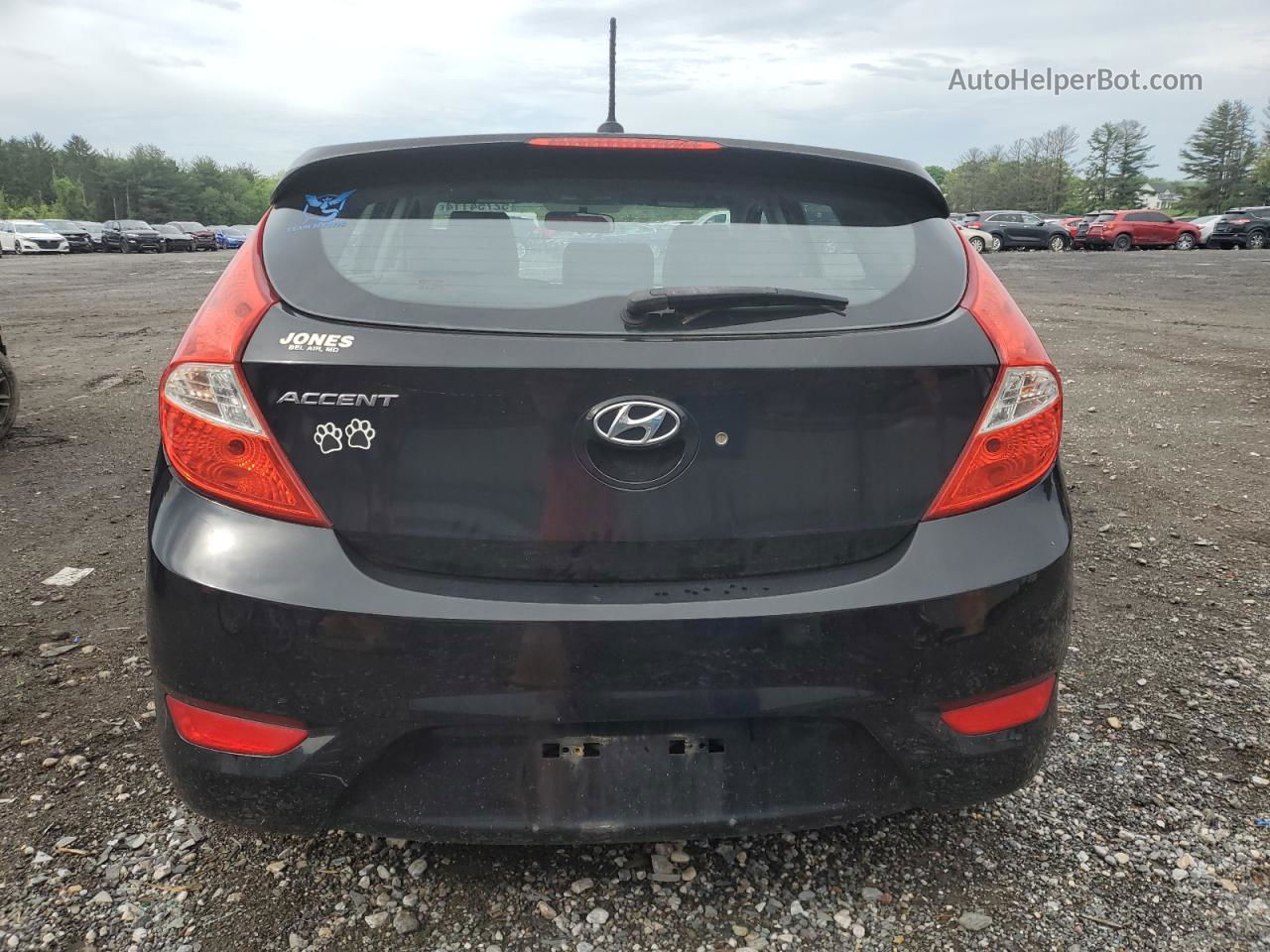 2013 Hyundai Accent Gls Black vin: KMHCU5AE6DU066507