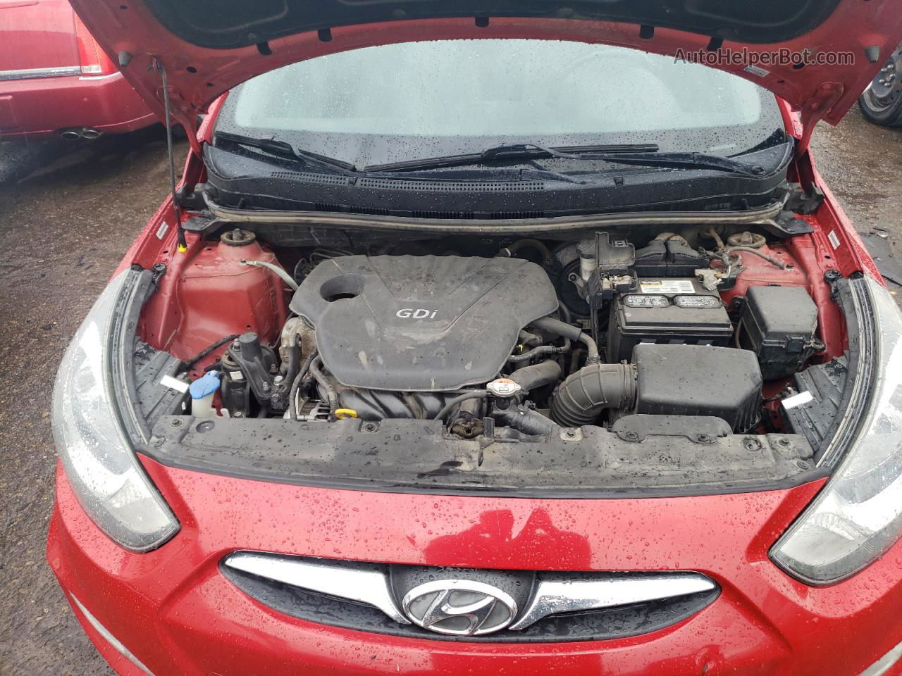 2013 Hyundai Accent Gls Red vin: KMHCU5AE7DU137360