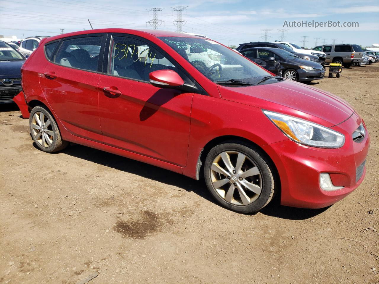 2014 Hyundai Accent Gls Red vin: KMHCU5AE8EU163502