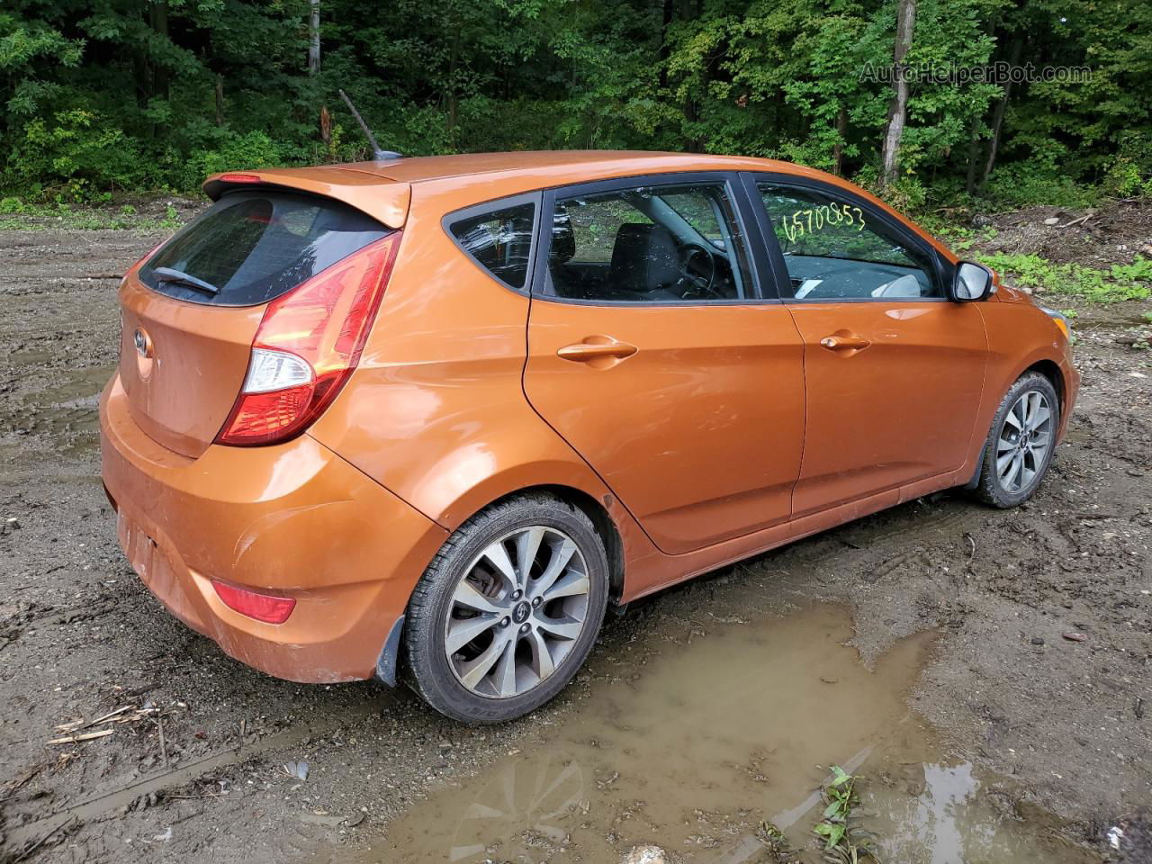 2015 Hyundai Accent Gls Orange vin: KMHCU5AE8FU200873