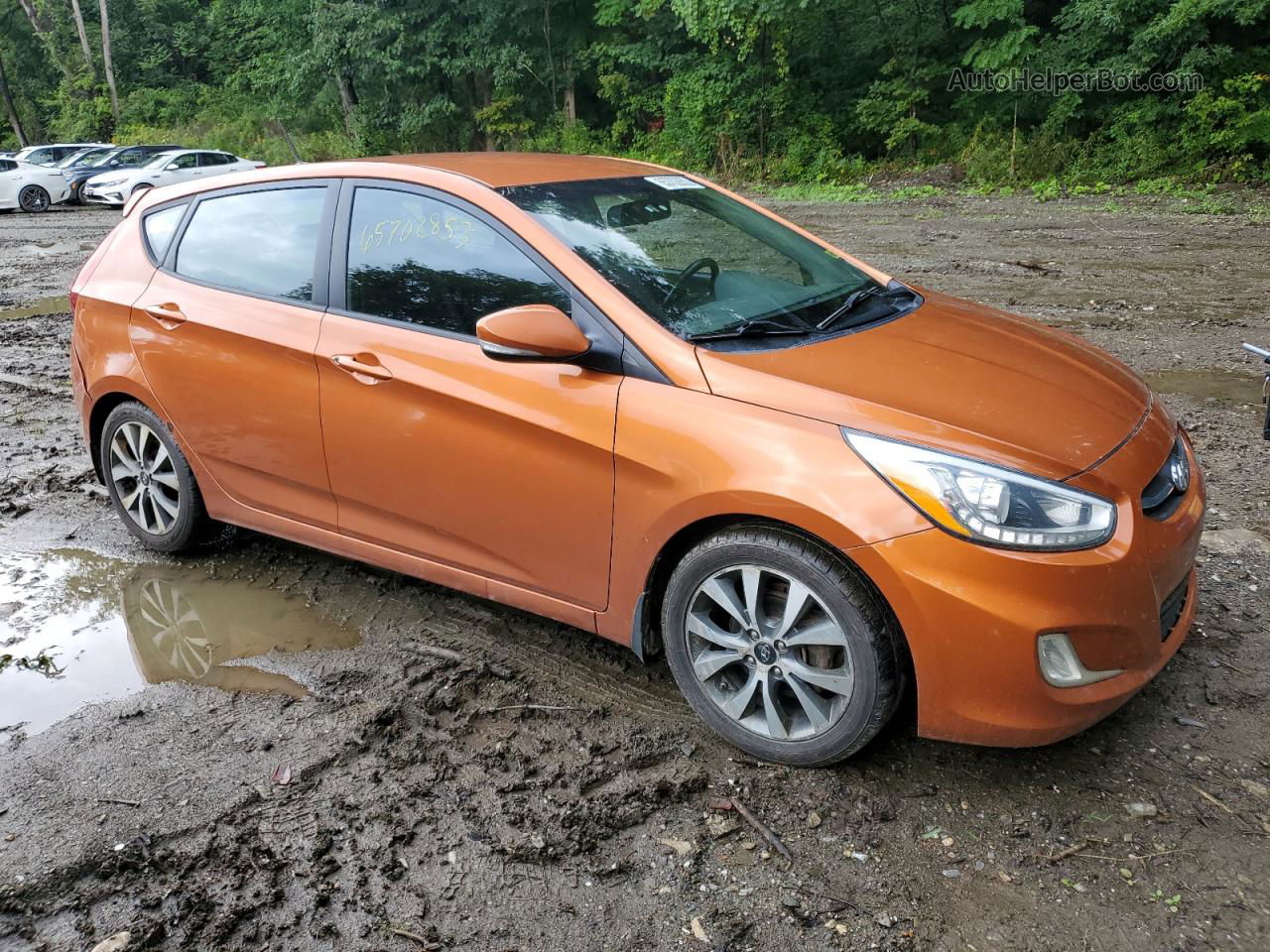 2015 Hyundai Accent Gls Orange vin: KMHCU5AE8FU200873