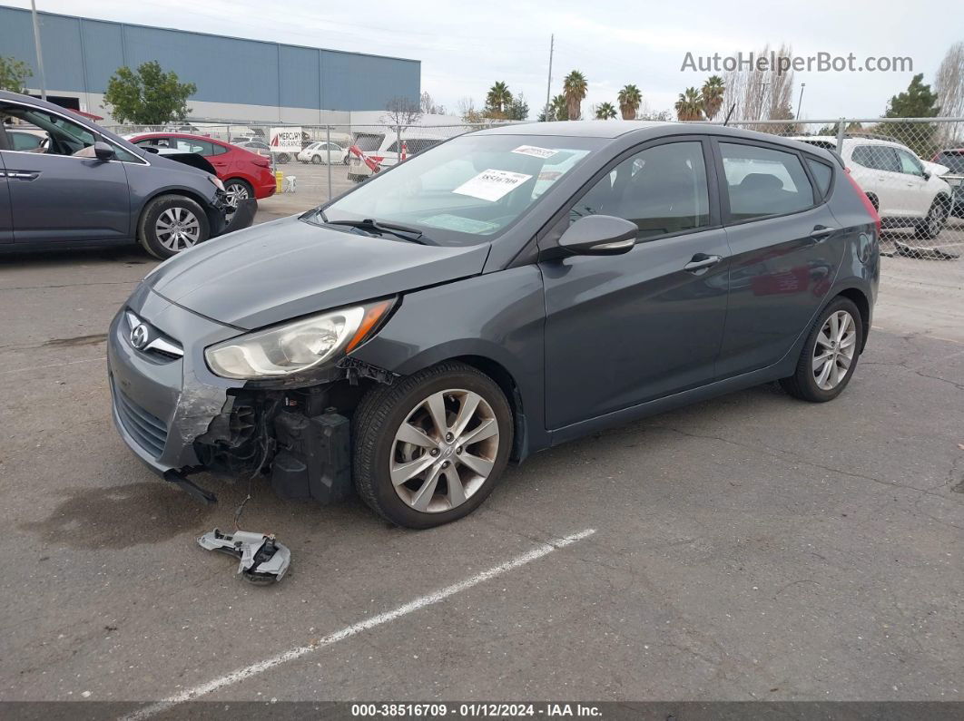 2013 Hyundai Accent Se Gray vin: KMHCU5AE9DU063214