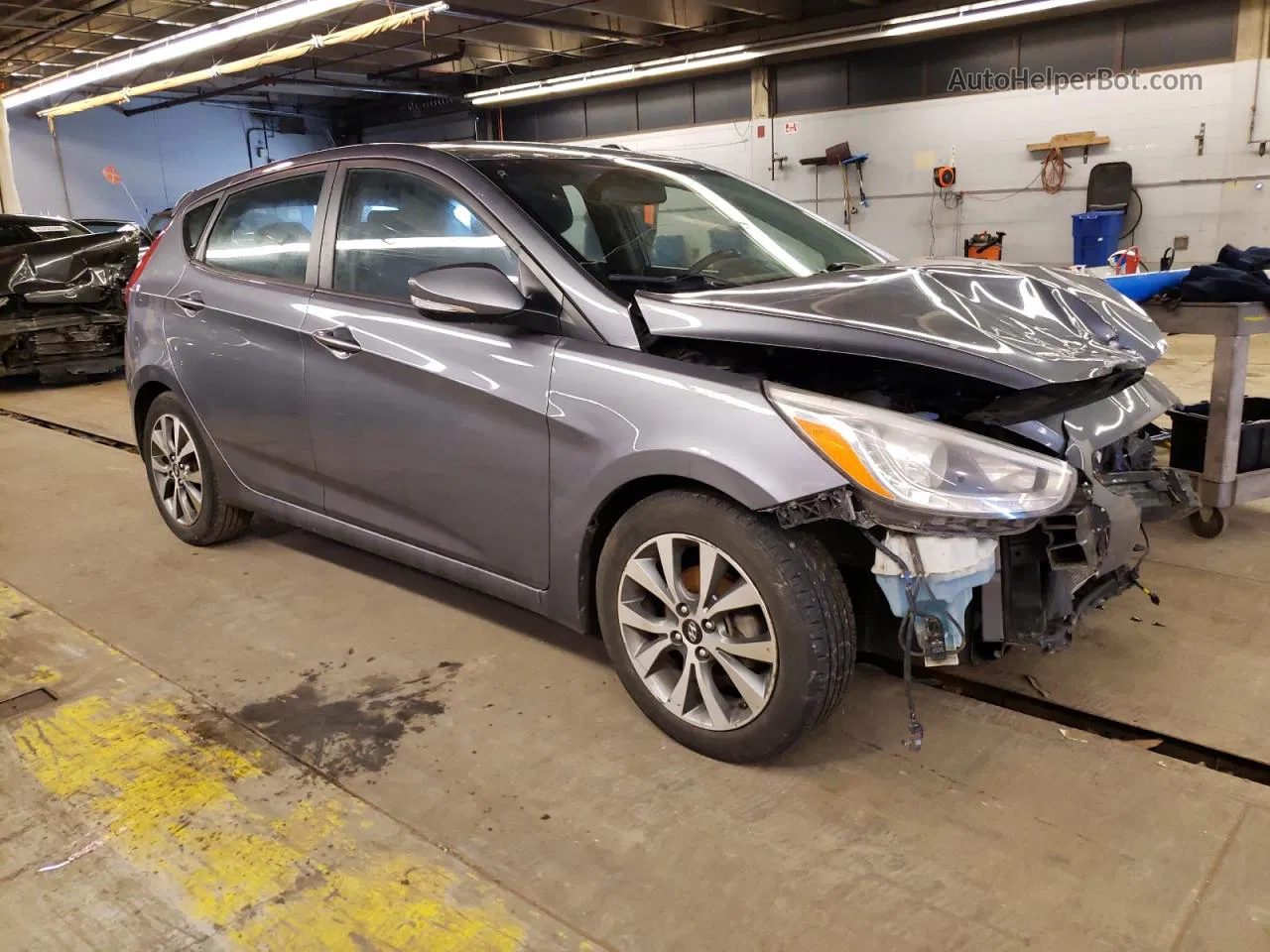 2016 Hyundai Accent Sport Gray vin: KMHCU5AE9GU264938