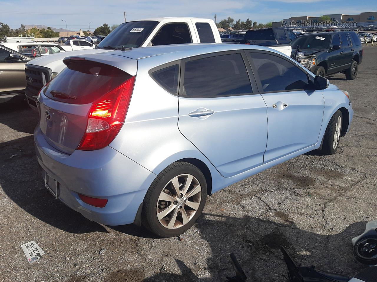 2013 Hyundai Accent Gls Blue vin: KMHCU5AEXDU112081